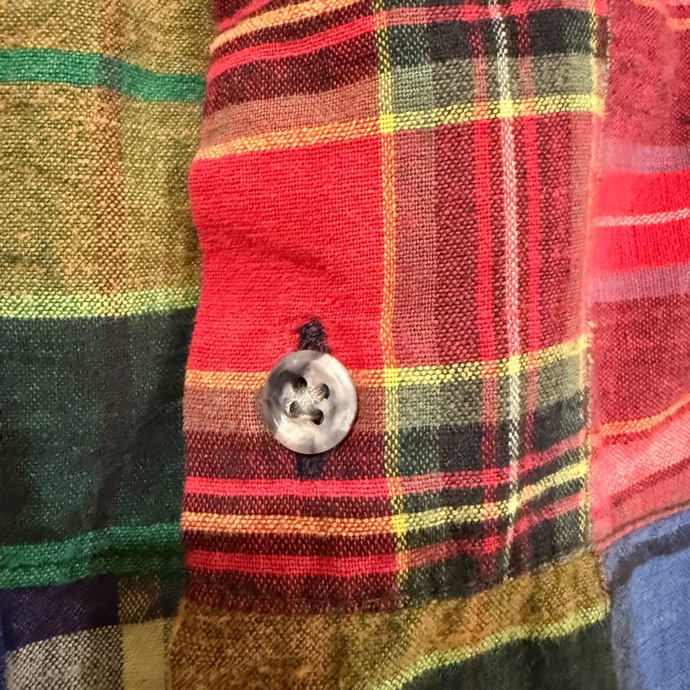 Norm Thompson Men's Multicolor Plaid Button Down Shirt - Picture 5 of 5